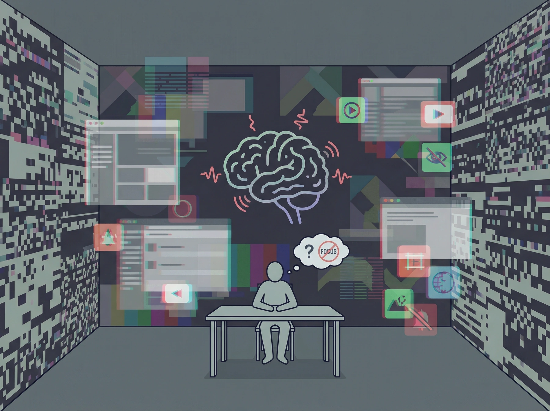 The visual noise faced by the ADHD brain