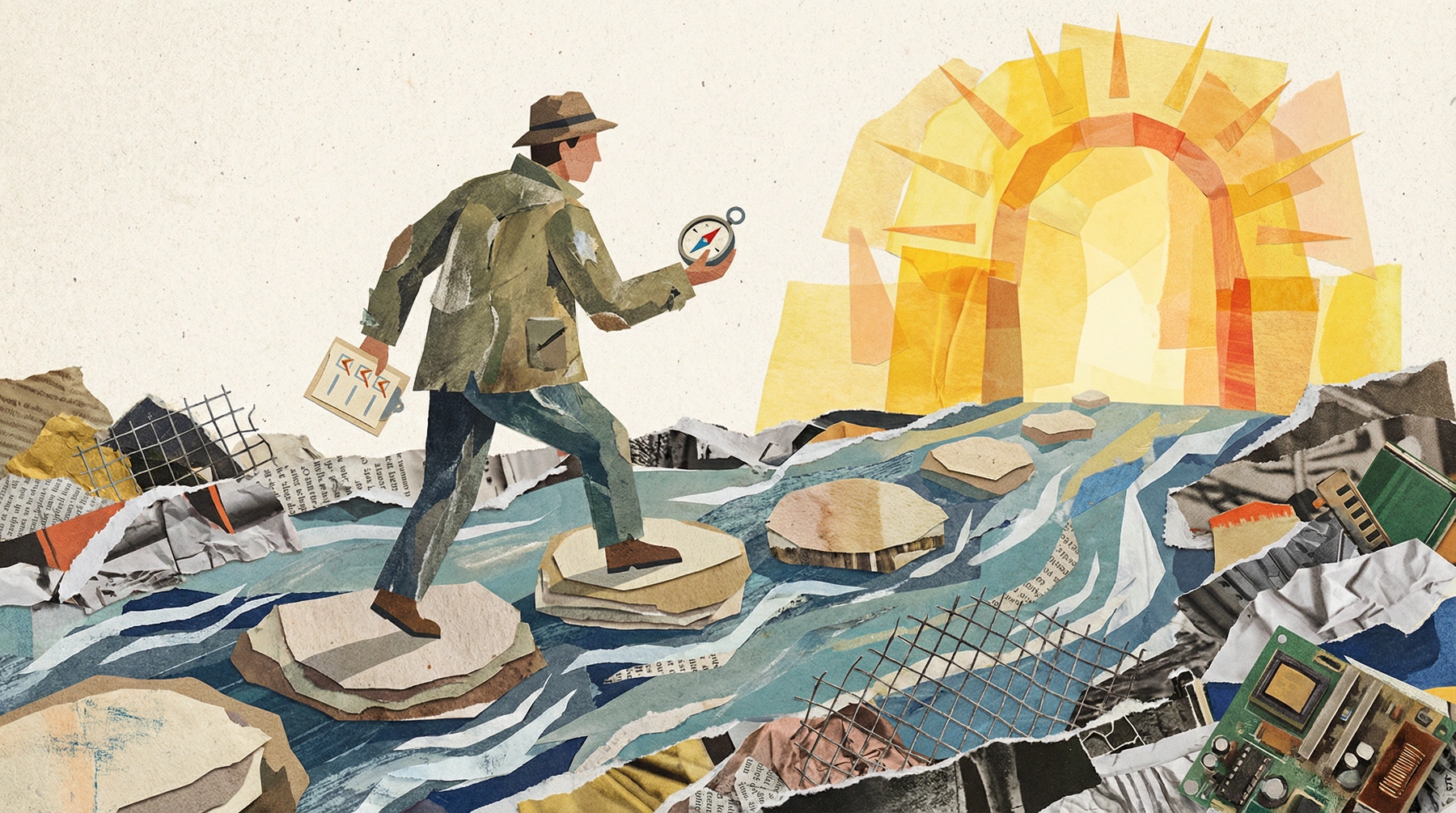 Stepping stones across a river of distractions