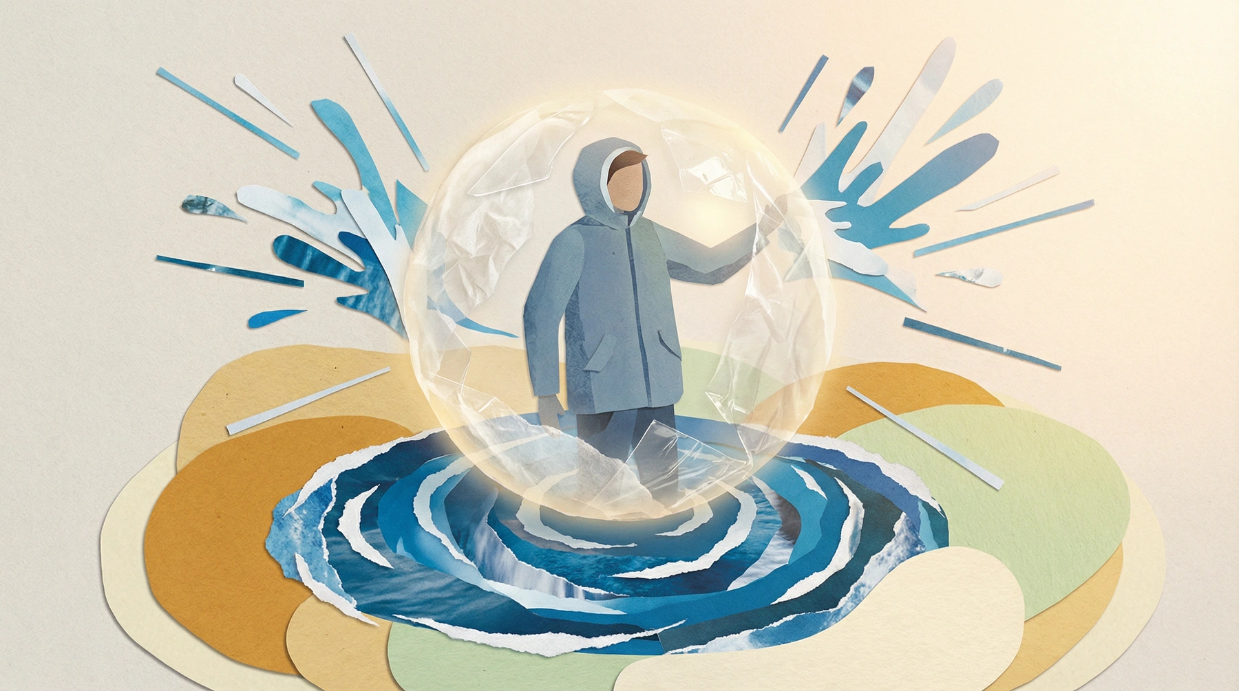 A protective bubble like an emotional vest